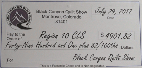 CLS Receives Donation from Quilters’ Guild